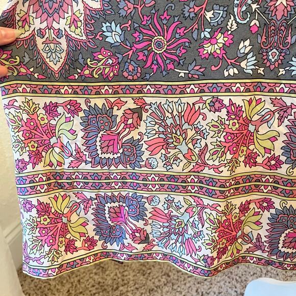 Blank London Kimono One Size Fits S M L XL Paisley Robe Cover Up Pink Boho Beach - Picture 7 of 14